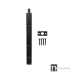 Matt Black Spring Loaded Door Bolt (200mm) - Box Type