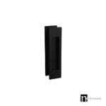 150mm Rectangle Sliding Flush Pulls (Pair) - Matt Black Finish