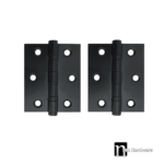 75 x 60 x 2mm Door Hinges(Pair) - Matt Black Finish
