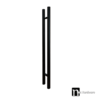 Matt Black Slim 1500mm Round Door Pull (Pair) - Bisset Series