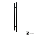 Matt Black 1500mm Round Door Pull Handles (Pair) - Bisset Series