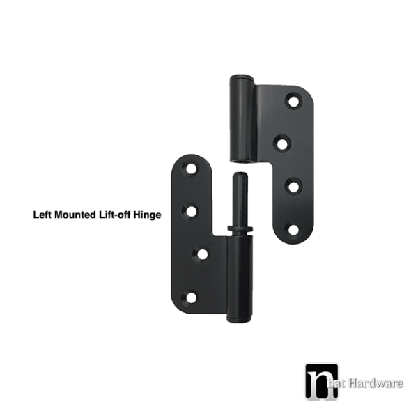 Matt Black Stainless Steel Lift-off Hinges (1 pair) - 100x90x2.8mm - Image 4