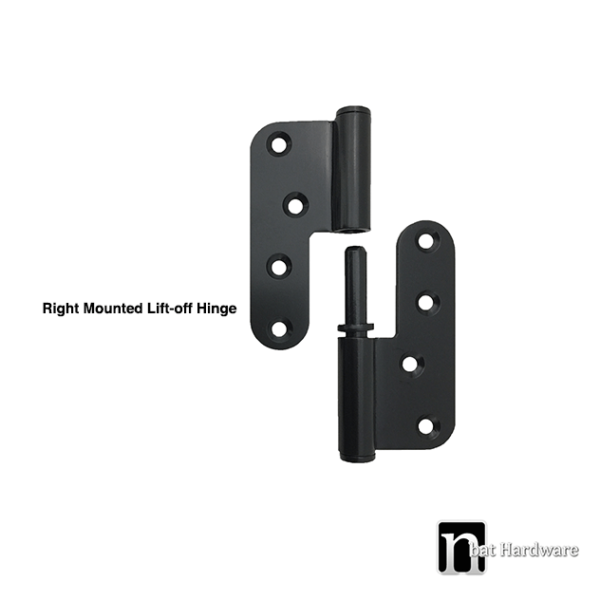 Matt Black Stainless Steel Lift-off Hinges (1 pair) - 100x90x2.8mm - Image 5