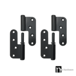 Matt Black Lift-off Door Hinges (Pair) - 100 x 90 x 2.8mm