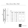 "Bisset" Entry Door Pull Handle (Single) - 600mm - Image 2