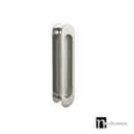 150mm Oval Sliding Flush Pulls (Pair) - Satin Nickel Finish