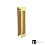 180mm Rectangular Sliding Flush Pulls (Pair) - Brushed Brass Finish