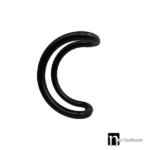 Semicircle-Shaped matt Black Entry Door Pulls - Shaw Series