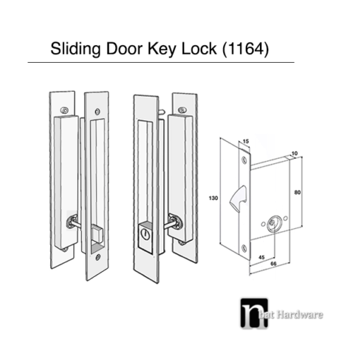 Sliding Door Lockset with Elongated Handles | nBat Hardware