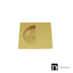 Brushed Brass Finish Sliding Flush Pull - 70mm x 70mm