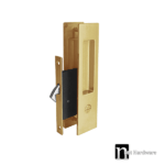 Brushed Brass Sliding Door Privacy Set - Morgan Series