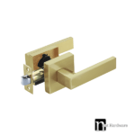 Brushed Brass Finish Passage Handle Set - Como Series