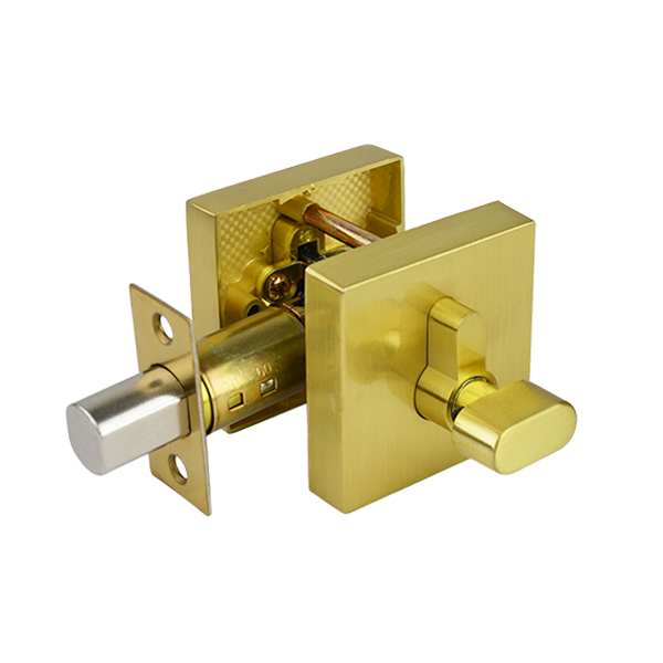 Brushed Brass Single Cylinder Deadbolt - Como Series