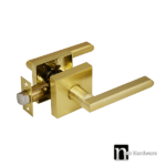 Hugh Series Passage Lever Set - Brushed Brass Finish
