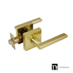 Hugh Series Privacy Lever Set - Brushed Brass Finish
