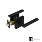 Hugh Series Privacy Lever Set - Matt Black Finish