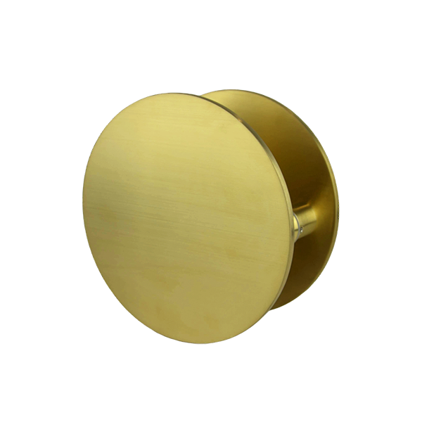 Brass Finish 220mm Circular Door Pull Plates (Pair) - Nash Series