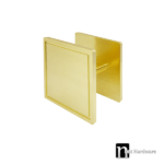 Brushed Brass Finish Square Plate Door Pulls (Pair) - York Series
