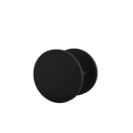 Matt Black 100mm Round Plate Door Pulls (Pair) - Nash Series