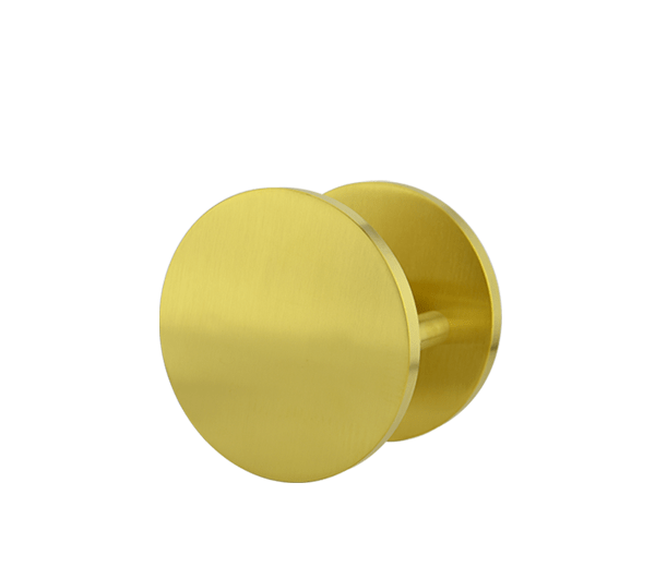 Brass Finish 150mm Circular Plate Door Pulls (Pair) - Nash Series