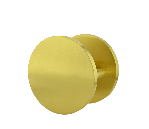 Brass Finish 220mm Circular Plate Door Pulls (Pair) - Nash Series