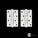 100 x 72 x 2mm Door Hinges (Pair) - White Finish