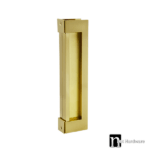 Large Sliding Flush Pull Pair (245mm x 55mm) - Brushed Brass Finish
