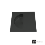 Matt Black Sliding Flush Pull - 90mm x 90mm