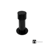 Heavy Duty Round Door Stops - Matt Black Finish