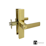 Brushed Brass Finish Entrance Lock Set  - Mackay Series