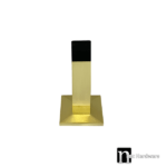 Square Shaped Door Stops - Brushed Brass Finish