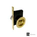 Brushed Brass Finish Sliding Privacy Set - Warren Series