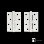 100 x 75 x 3mm Door Hinges (Pair) - White Finish