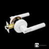 White Finish Entrance Lock Set - Addison Series