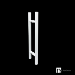 White Finish Door Pull Handle (Pair) 600mm - Bisset Series