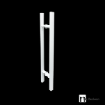 White Finish Door Pull Handle (Pair) 800mm - Bisset Series