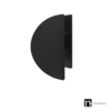 Matt Black Half Circle Door Plate (Pair) 300mm - Nash Series