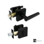 Torrens Series Entrance Handle Set - Matt Black Finish