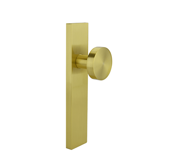 Brushed Brass Finish Passage Door Knob Set  - Jasper Series