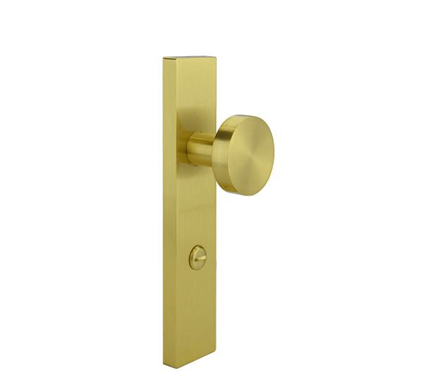 Brushed Brass Finish Privacy Door Knob Set - Jasper Series
