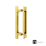 Barn Door Flush Pull Handle - Brushed Brass Finish