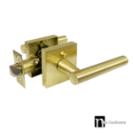 Torrens Series Privacy Lever Set - Brushed Brass Finish