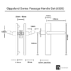 White Finish Door Passage Lever Set – Gippsland Series - Image 3