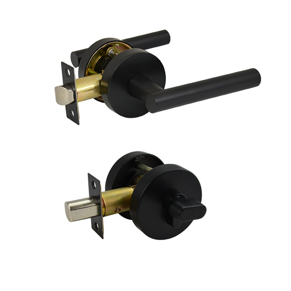 Matt Black Single Cylinder Entrance Set - Lachlan Series