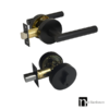 Lachlan Series Entrance Handle Set - Matt Black Finish
