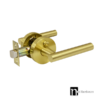 Lachlan Series Privacy Lever Set - Brushed Brass Finish