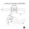 Lachlan Series Passage Lever Set - Antique Brass Finish - Image 2