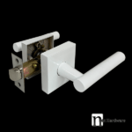 Torrens Series Passage Lever Set - Pure White Finish