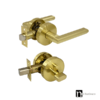 St Clair Series Entrance Handle Set - Brushed Brass Finish