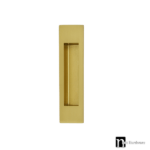 150mm Rectangular Sliding Flush Pull (Single) - Brushed Brass Finish